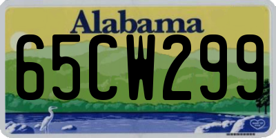 AL license plate 65CW299