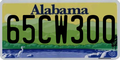 AL license plate 65CW300