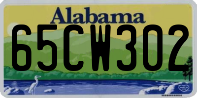 AL license plate 65CW302