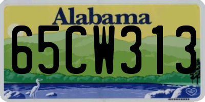 AL license plate 65CW313