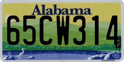AL license plate 65CW314