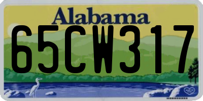 AL license plate 65CW317