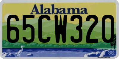 AL license plate 65CW320