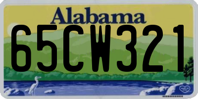 AL license plate 65CW321