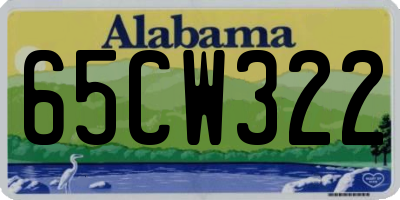 AL license plate 65CW322