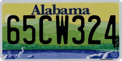 AL license plate 65CW324