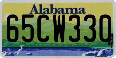 AL license plate 65CW330