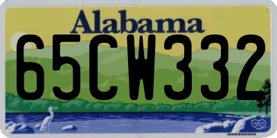 AL license plate 65CW332