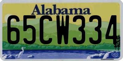 AL license plate 65CW334