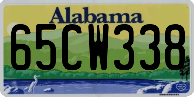 AL license plate 65CW338