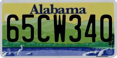 AL license plate 65CW340