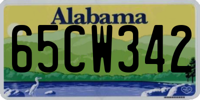 AL license plate 65CW342