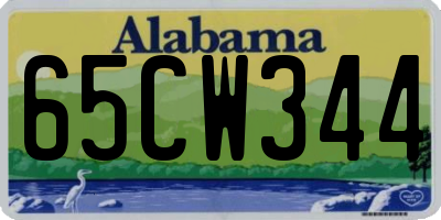 AL license plate 65CW344