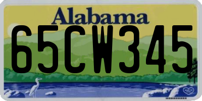 AL license plate 65CW345