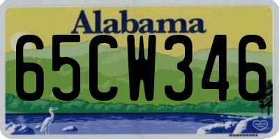 AL license plate 65CW346