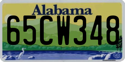 AL license plate 65CW348