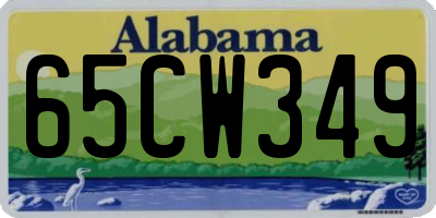 AL license plate 65CW349