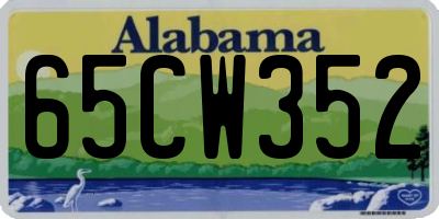 AL license plate 65CW352