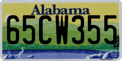 AL license plate 65CW355