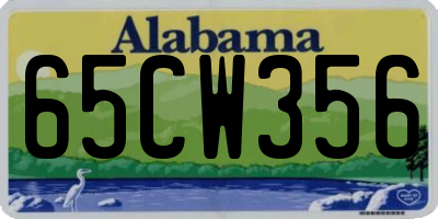 AL license plate 65CW356