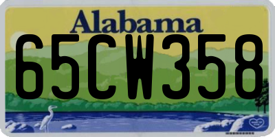 AL license plate 65CW358