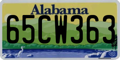 AL license plate 65CW363