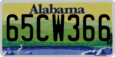 AL license plate 65CW366