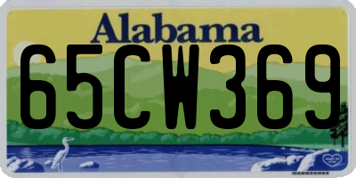AL license plate 65CW369
