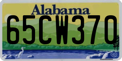 AL license plate 65CW370