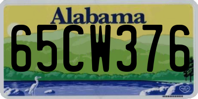 AL license plate 65CW376