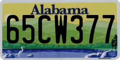 AL license plate 65CW377