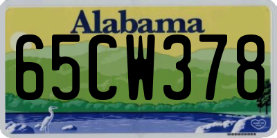 AL license plate 65CW378