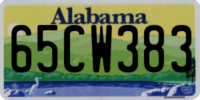 AL license plate 65CW383