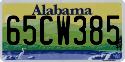 AL license plate 65CW385