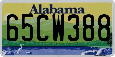 AL license plate 65CW388