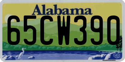 AL license plate 65CW390