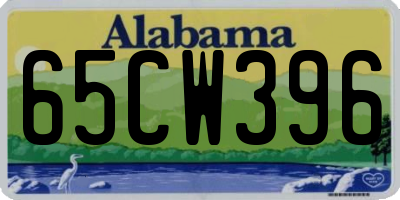 AL license plate 65CW396