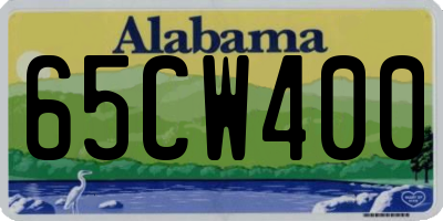AL license plate 65CW400