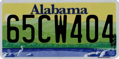 AL license plate 65CW404