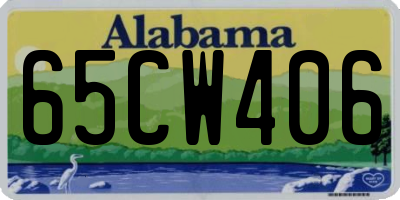 AL license plate 65CW406