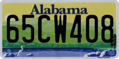 AL license plate 65CW408