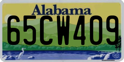 AL license plate 65CW409