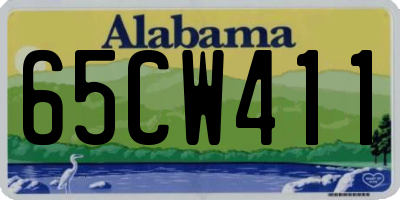 AL license plate 65CW411