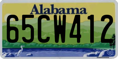 AL license plate 65CW412
