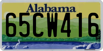 AL license plate 65CW416