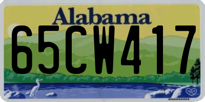 AL license plate 65CW417