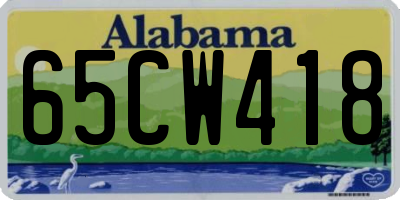 AL license plate 65CW418