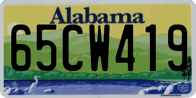 AL license plate 65CW419