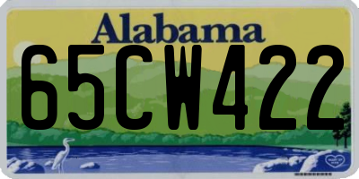 AL license plate 65CW422