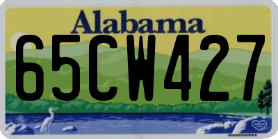 AL license plate 65CW427